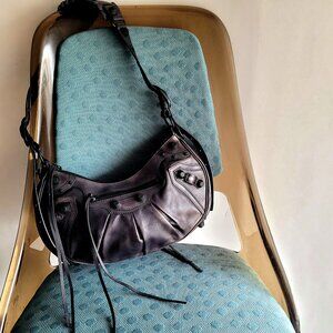 Balenciaga Le Cagole Small Shoulder Bag, Matte Black